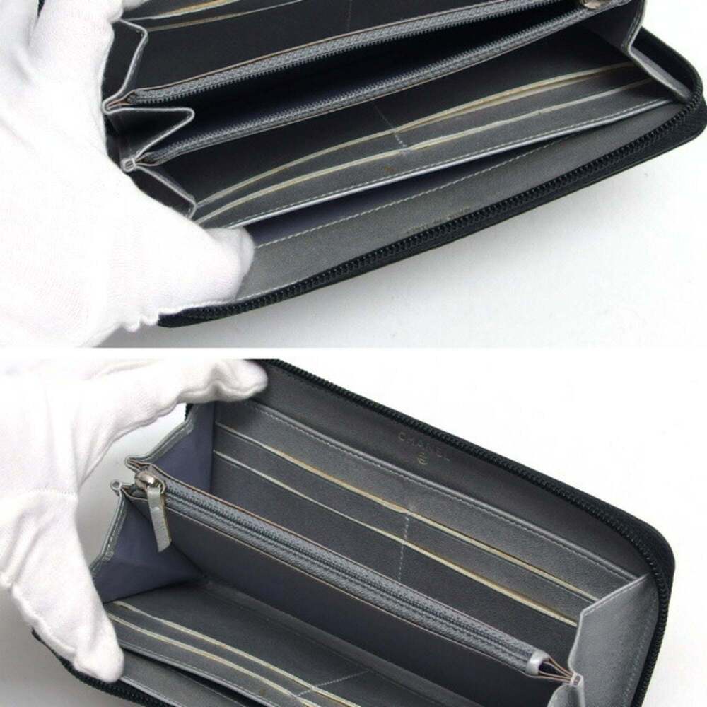 CHANEL Black Lambskin Leather Wallet - Picture 5 of 11